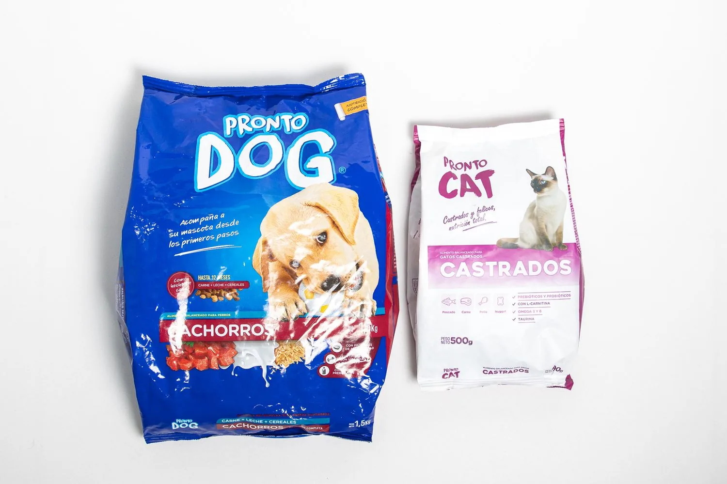 Pronto Dog Cachorros y Pronto Cat Castrados